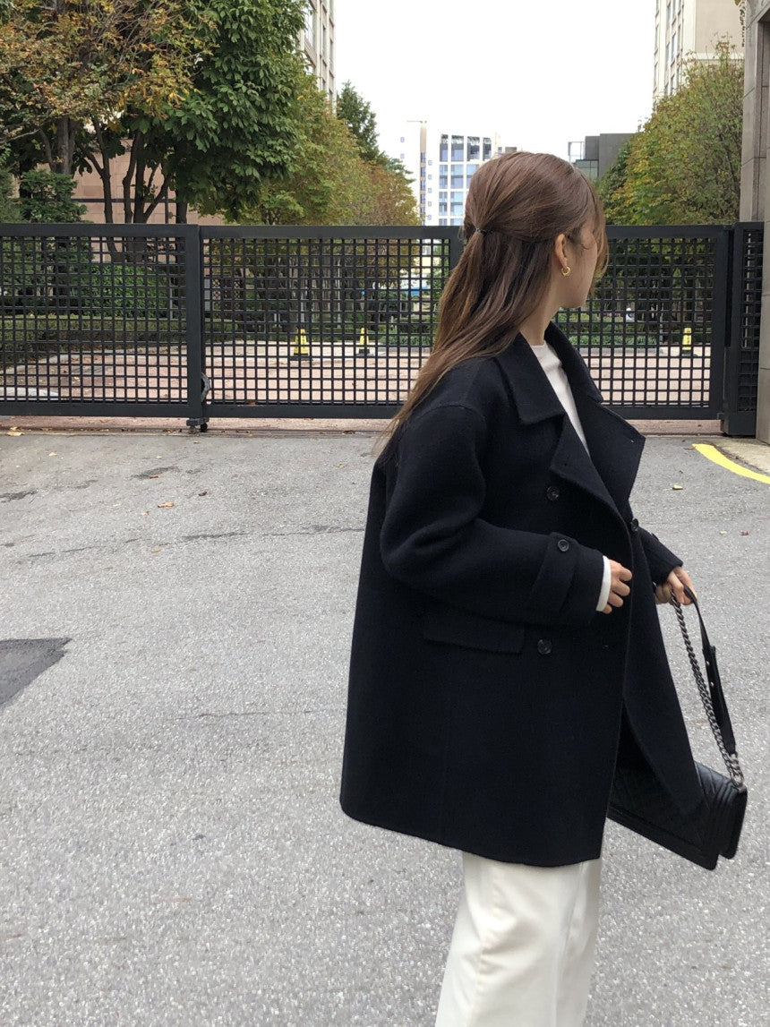 Ellen double handmade coat-2col