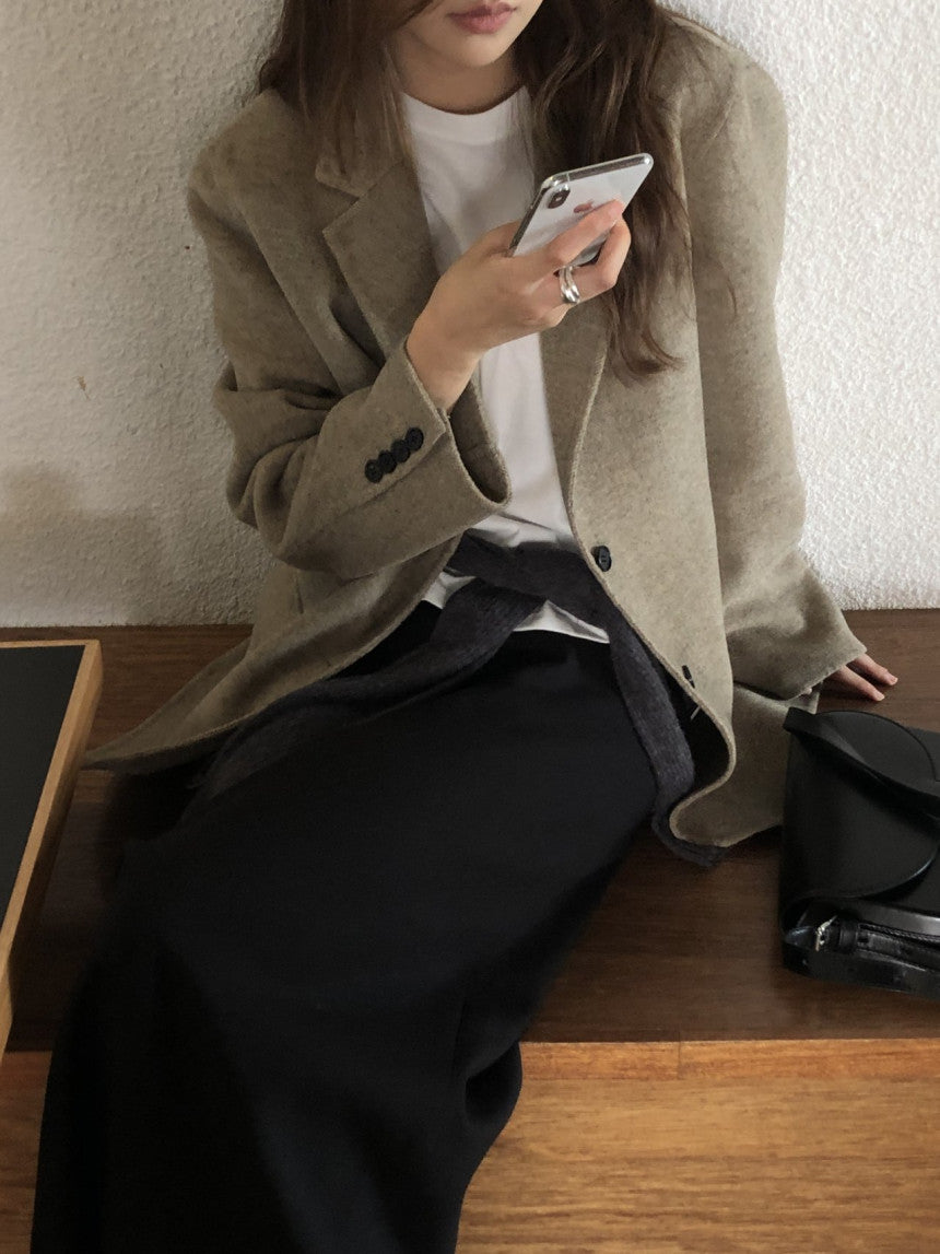 Adele meribo wool handmade jacket-2col