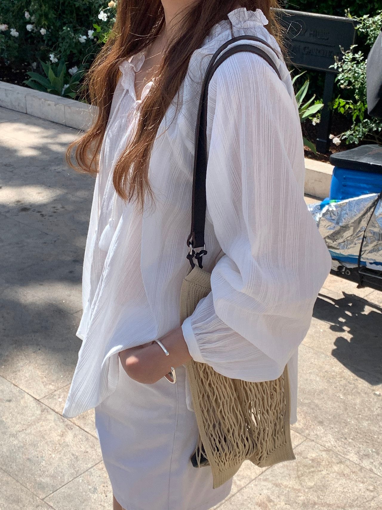 Lea tassel frill blouse