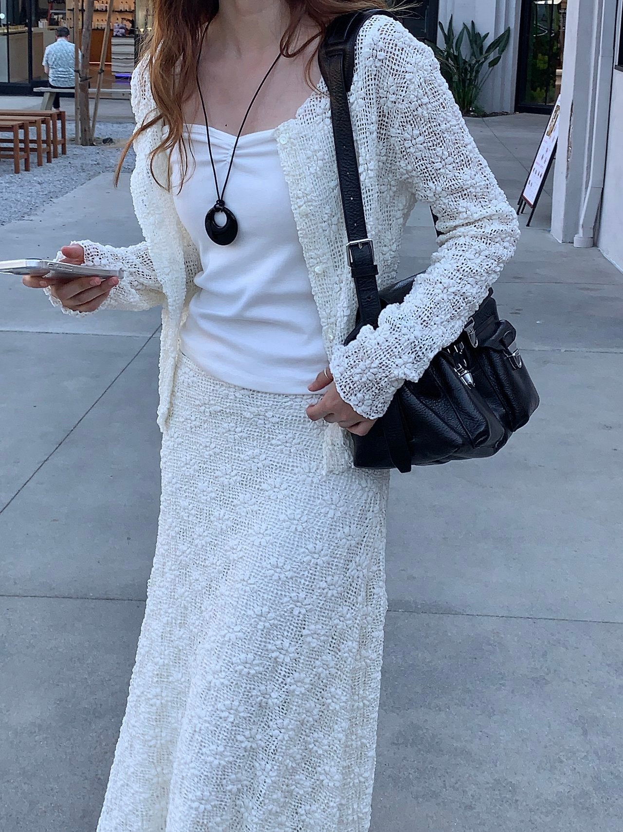 Flora textured cardigan
