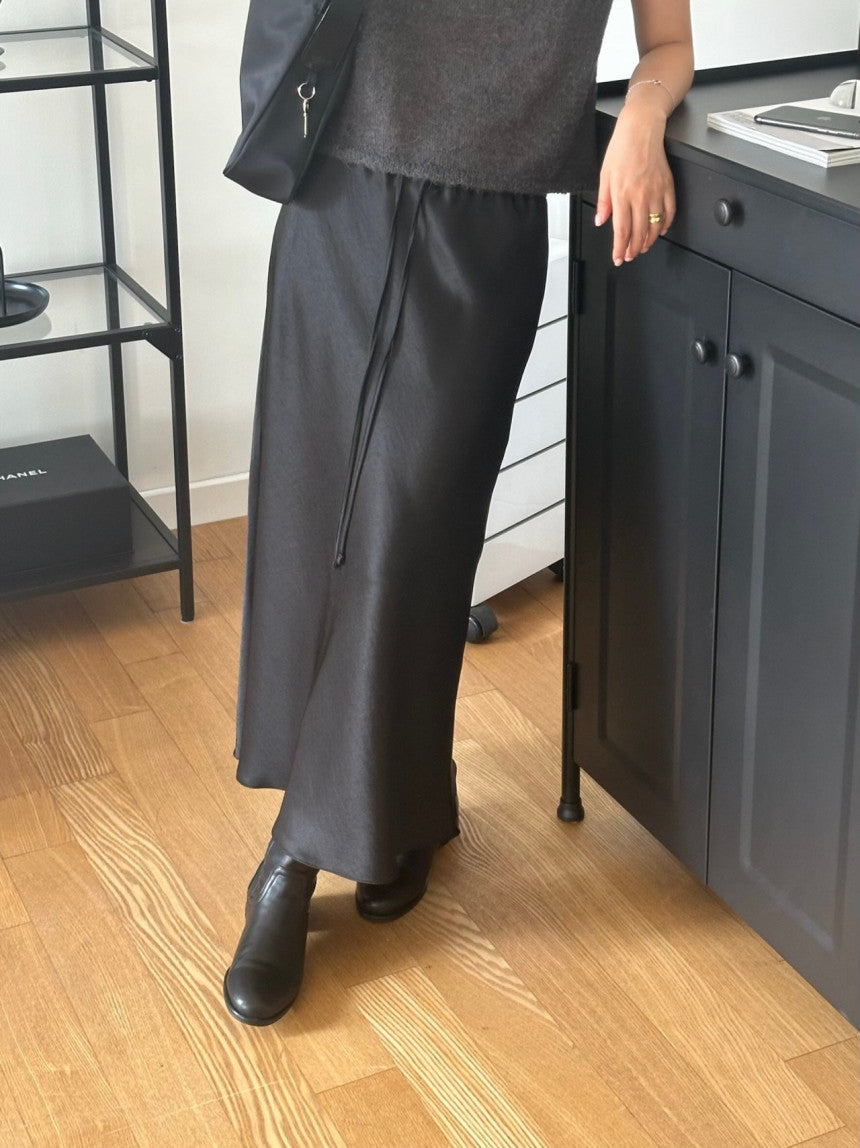 Cello satin skirt-3col/ショート丈あり