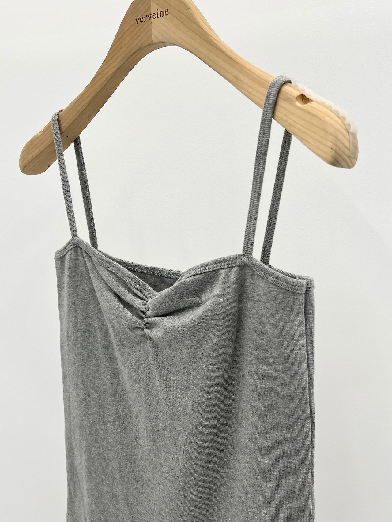 Seren shirring heart neck sleeveless-3col