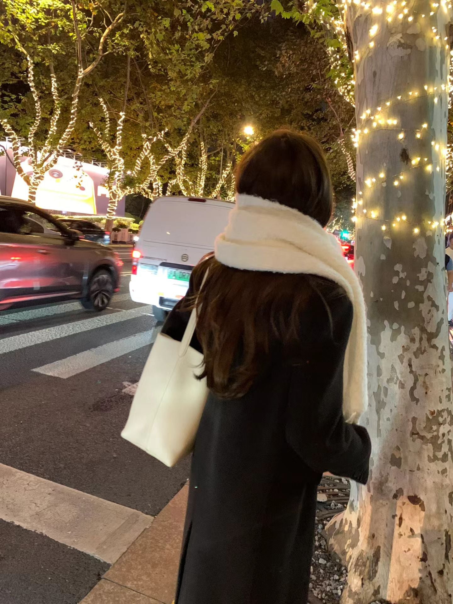 Ounce fluffy alpaca wool boucle muffler-2col