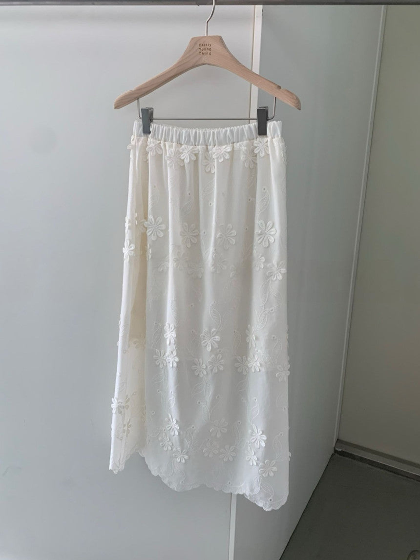 Ile flower banding skirt