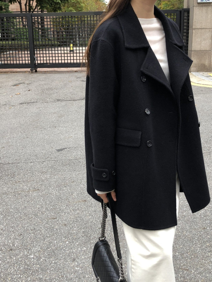 Ellen double handmade coat-2col