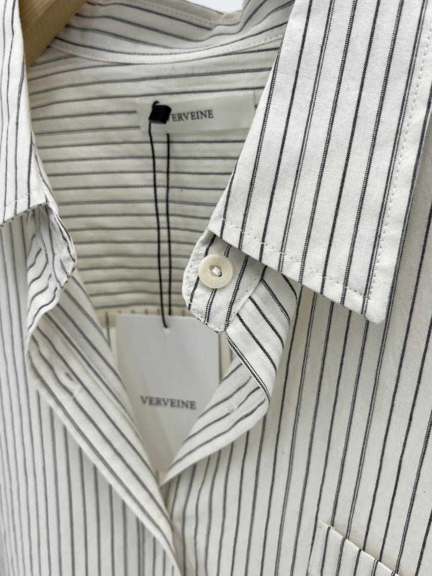 Ore pin stripe shirt-2col