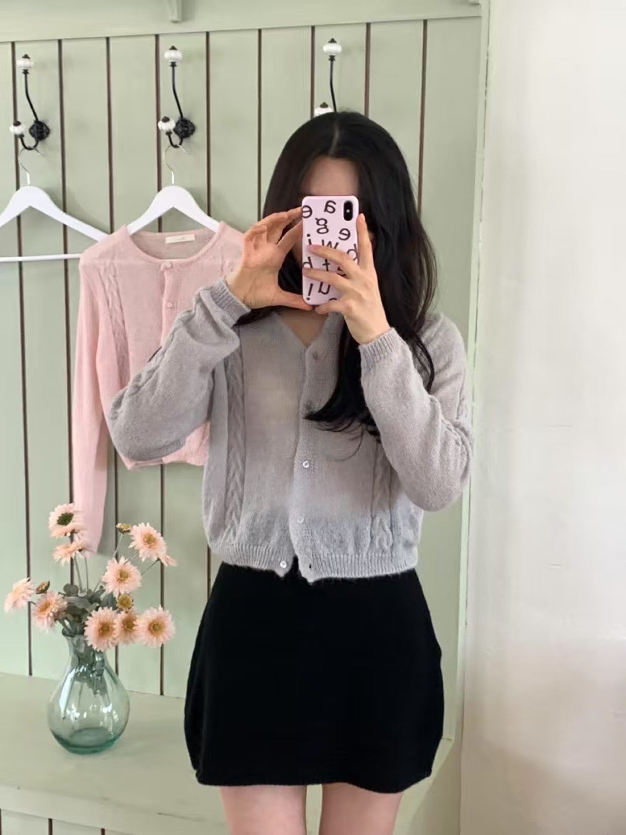 Kitty alpaca twisted cardigan-3col