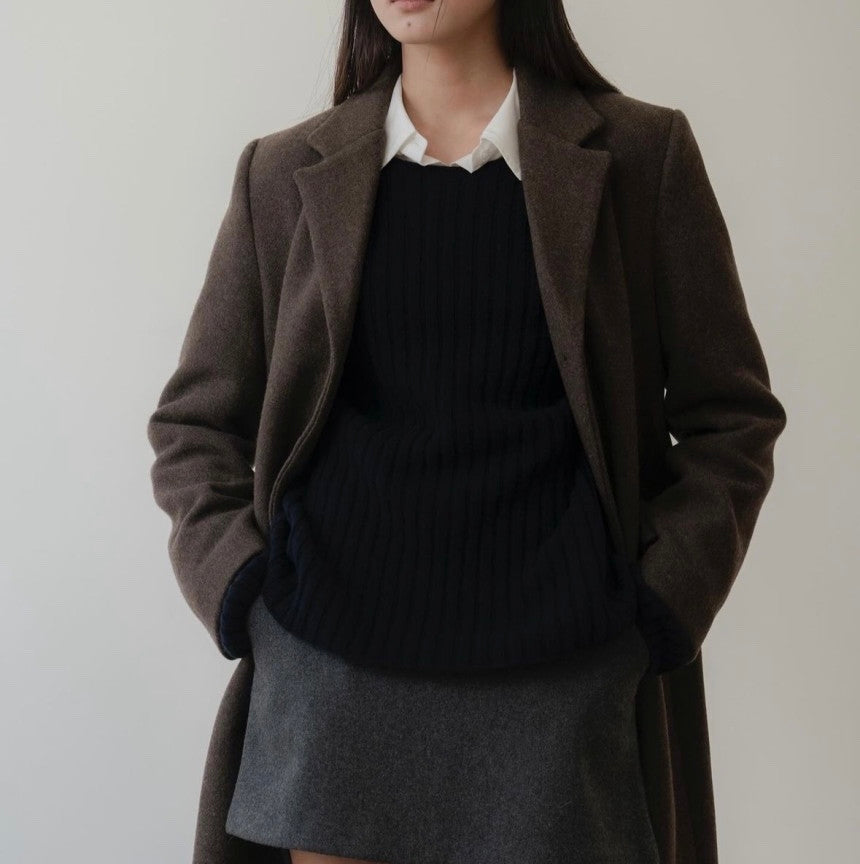 Wool single coat-3col