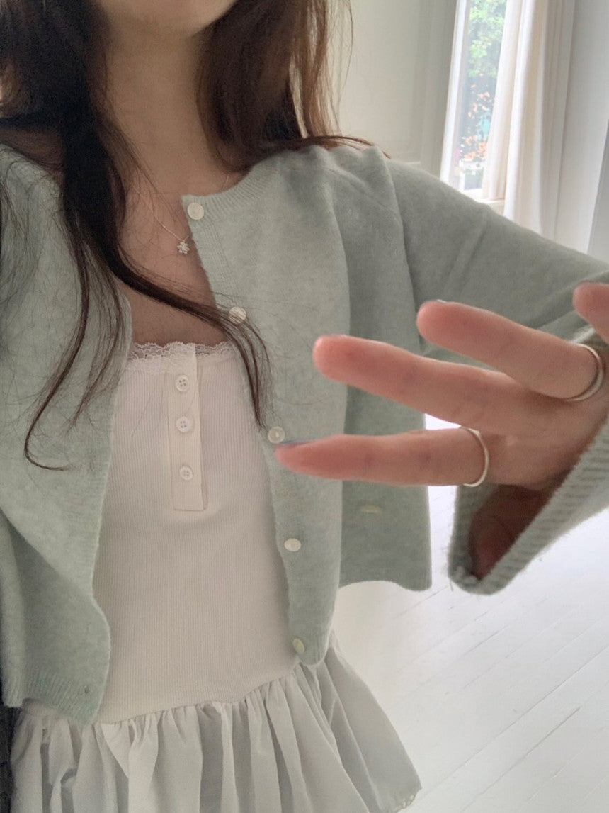 Elvin crop cardigan-4col