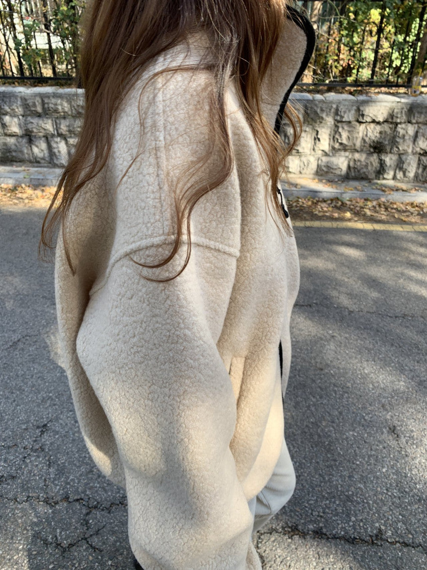 Cris fine wool dumble zip up jumper-3col