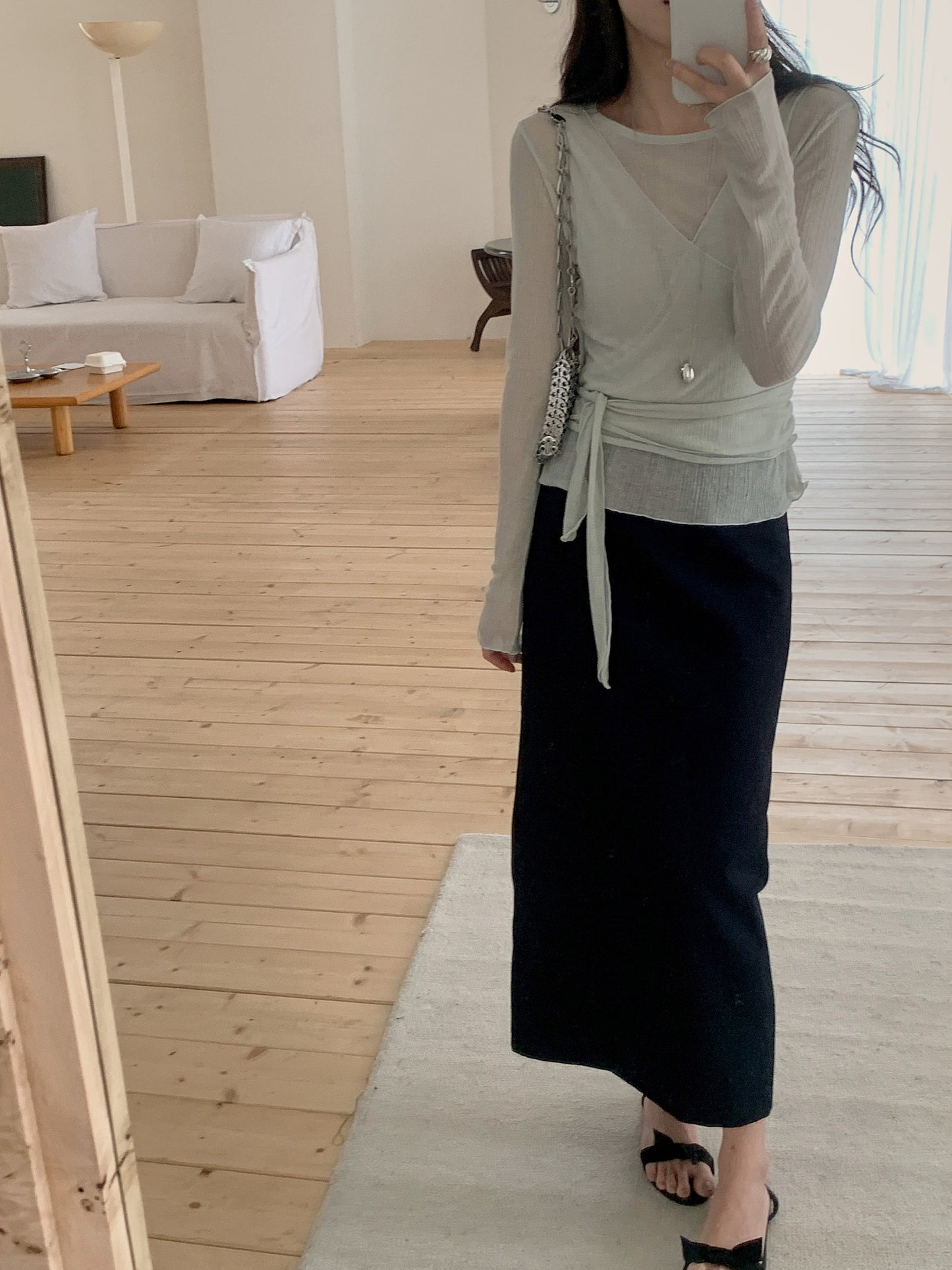 Sophie wrap vest&T set-3col