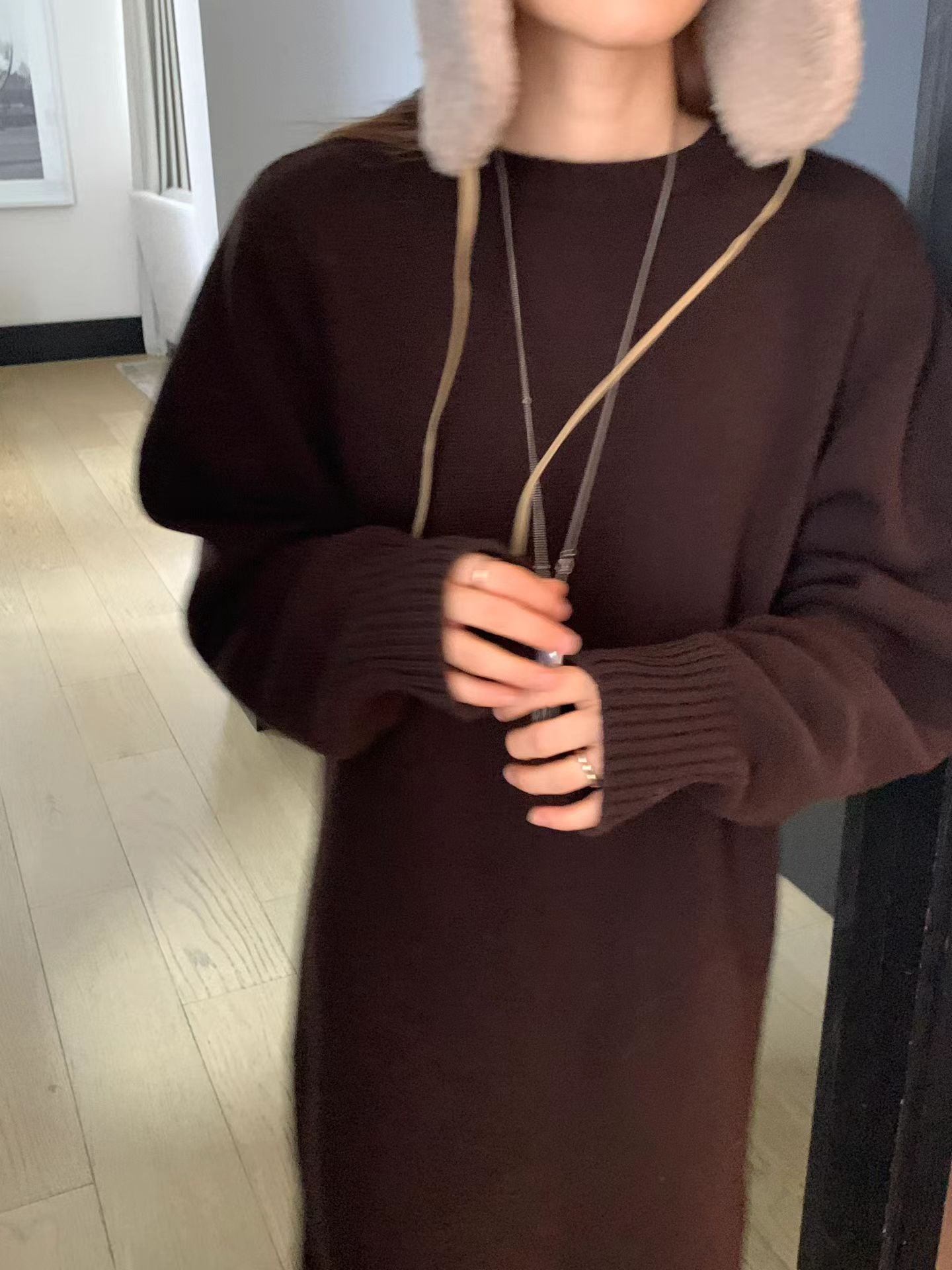 Ounce volume sleeve knit onepiece-3col