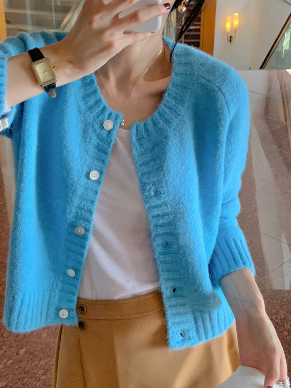 mid alpaca cardigan-5col