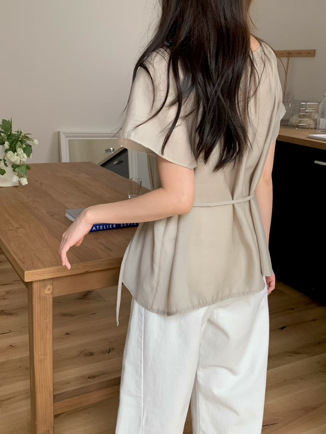 Moore belt blouse-3col