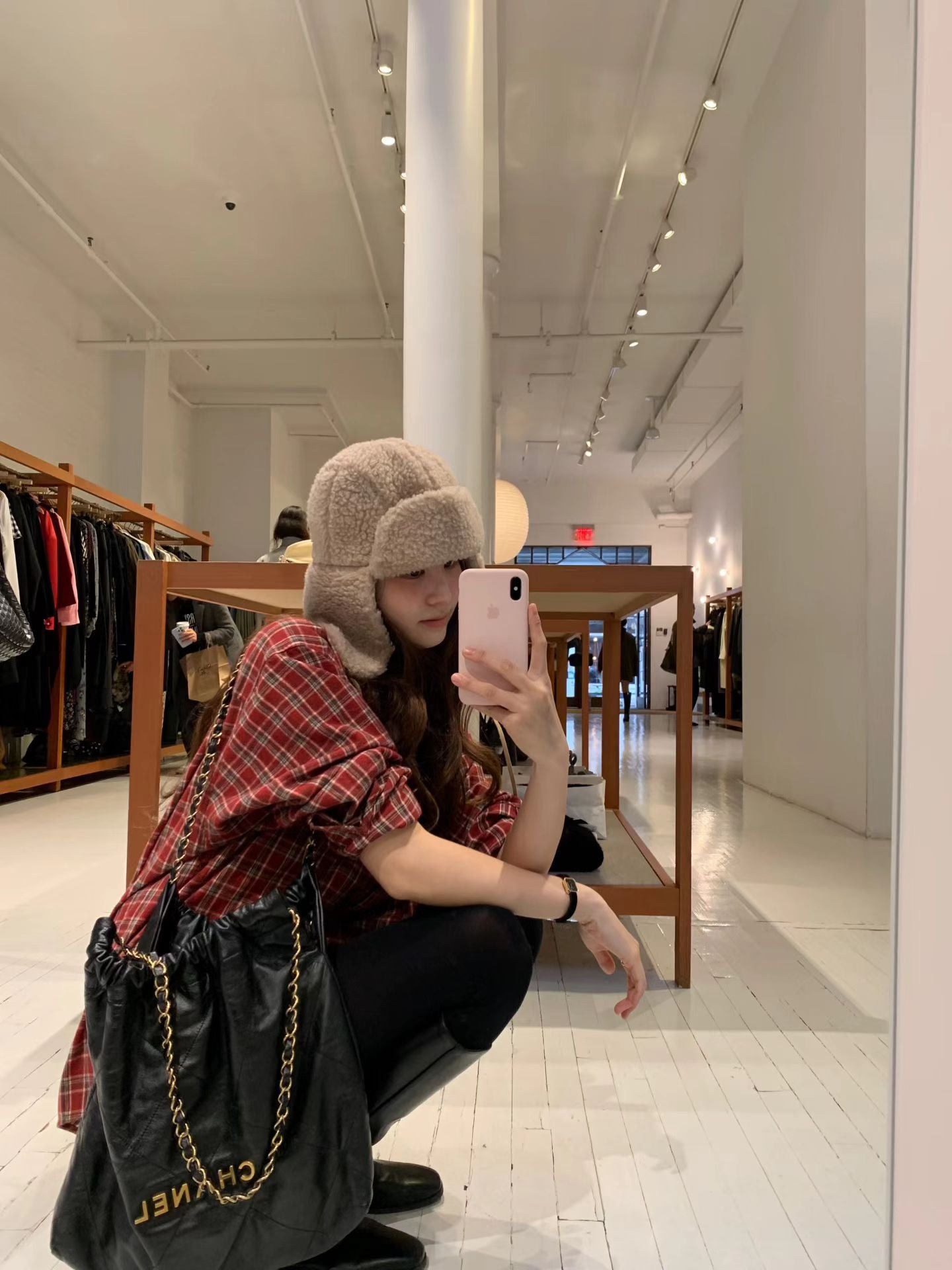 Ounce liden check shirt-2col