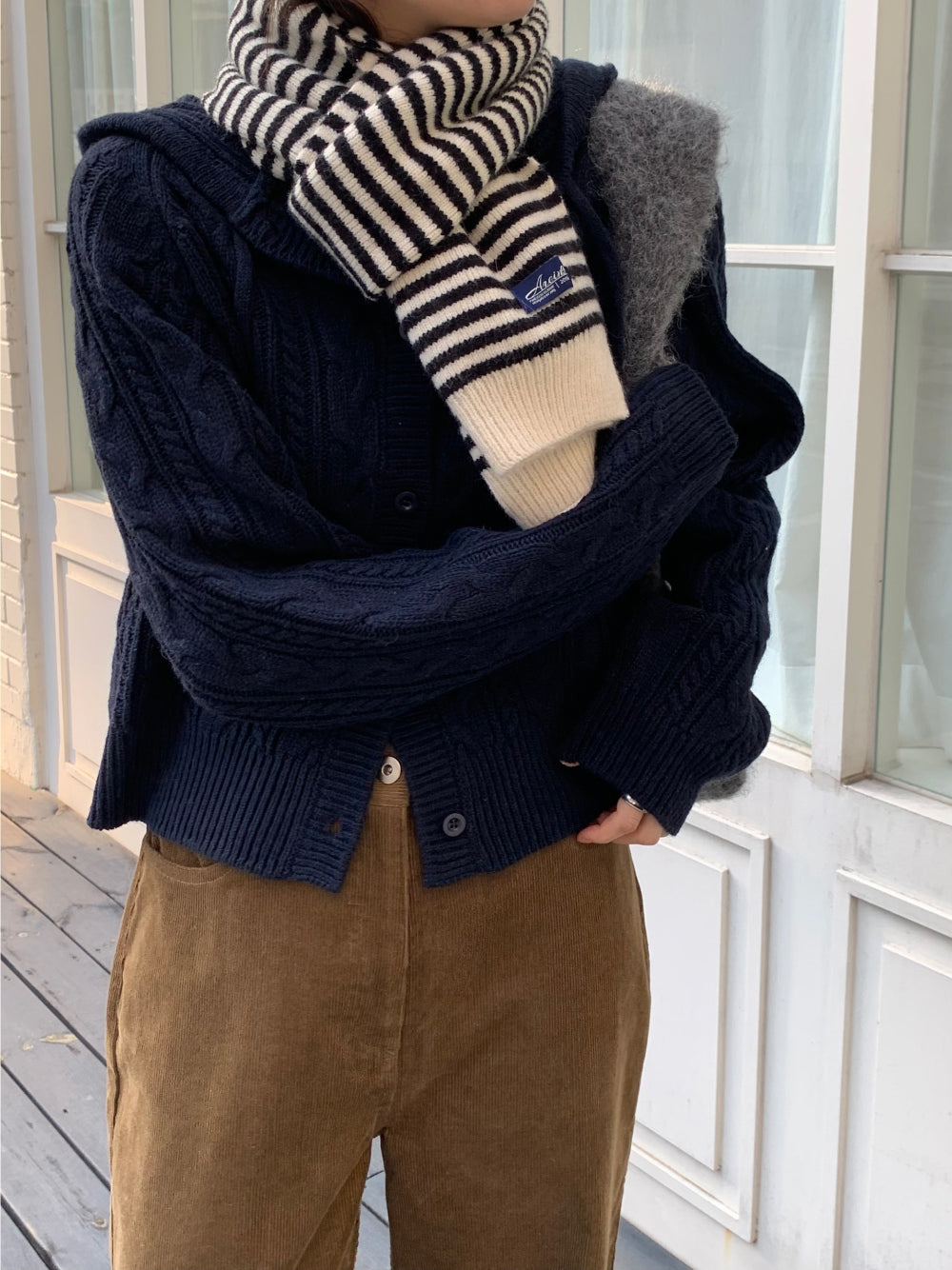 Homme knit muffler-3col