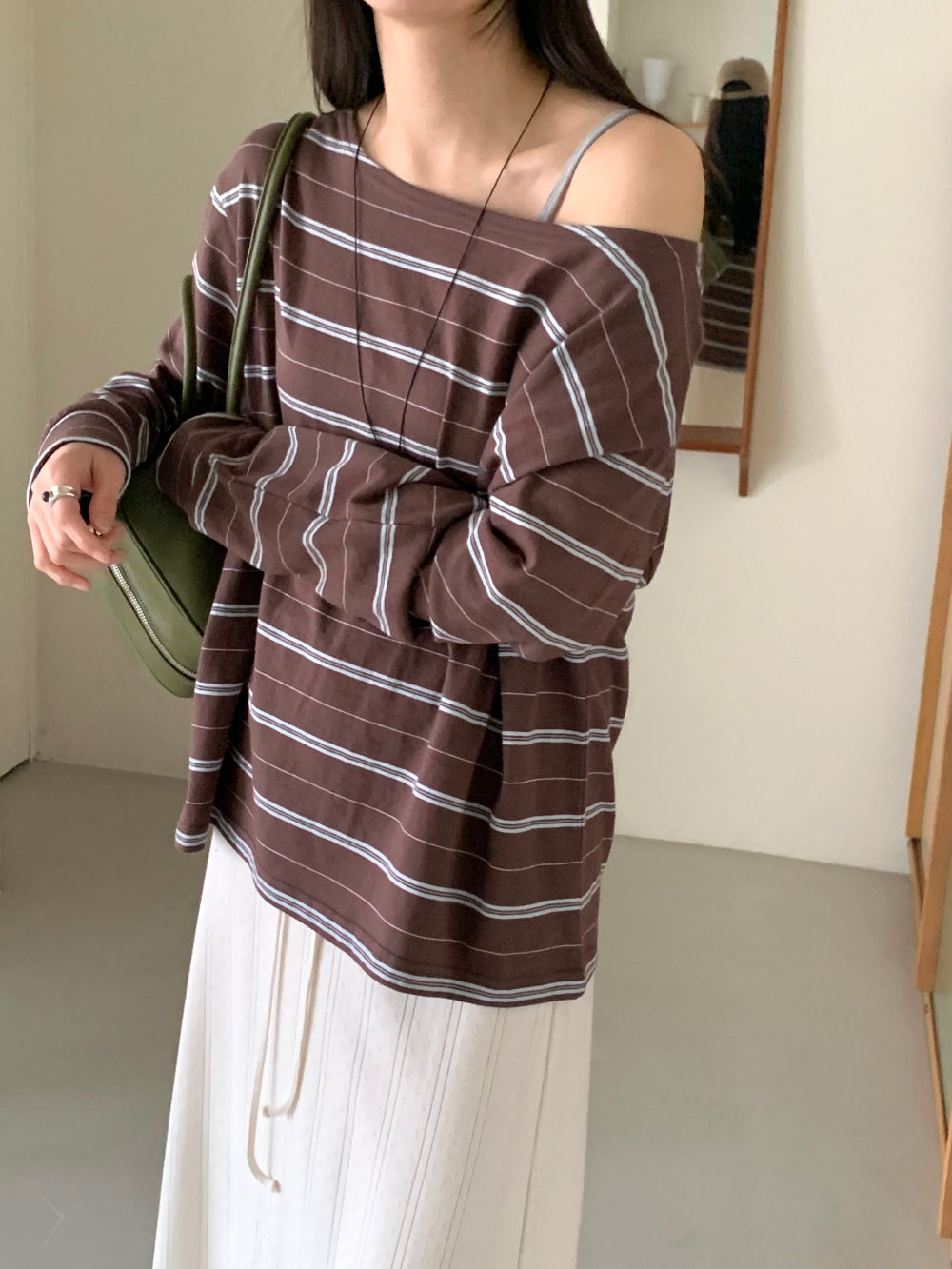 Celine off shoulder T-4col