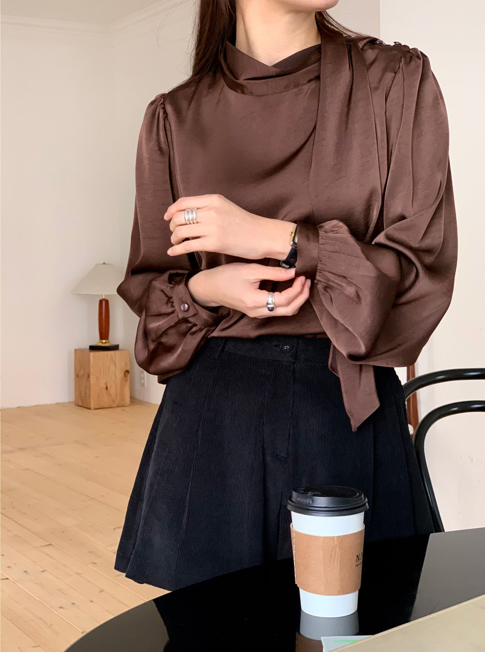 house tie blouse-3col