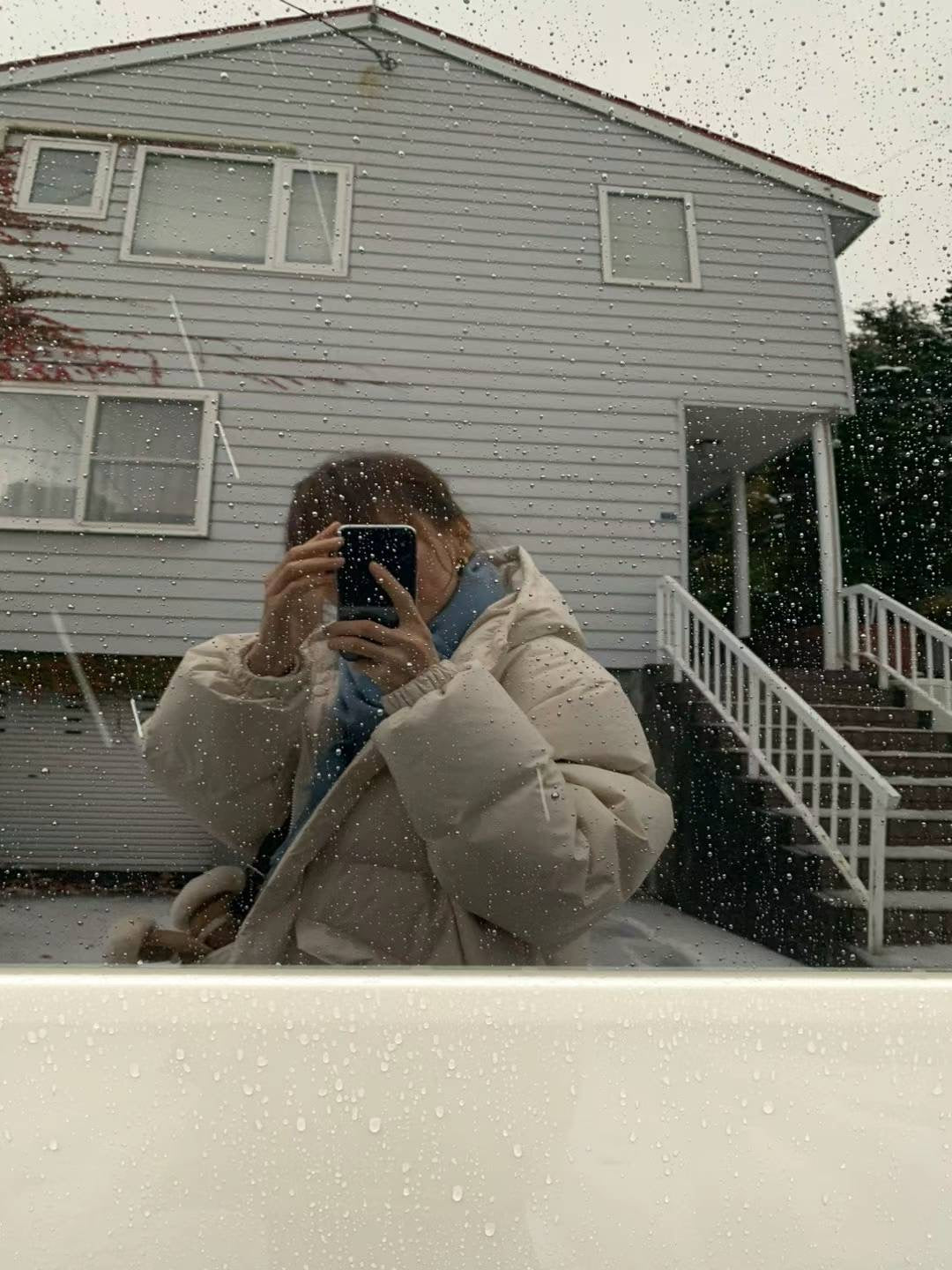 Ounce pocket hood duck down jumper-2col