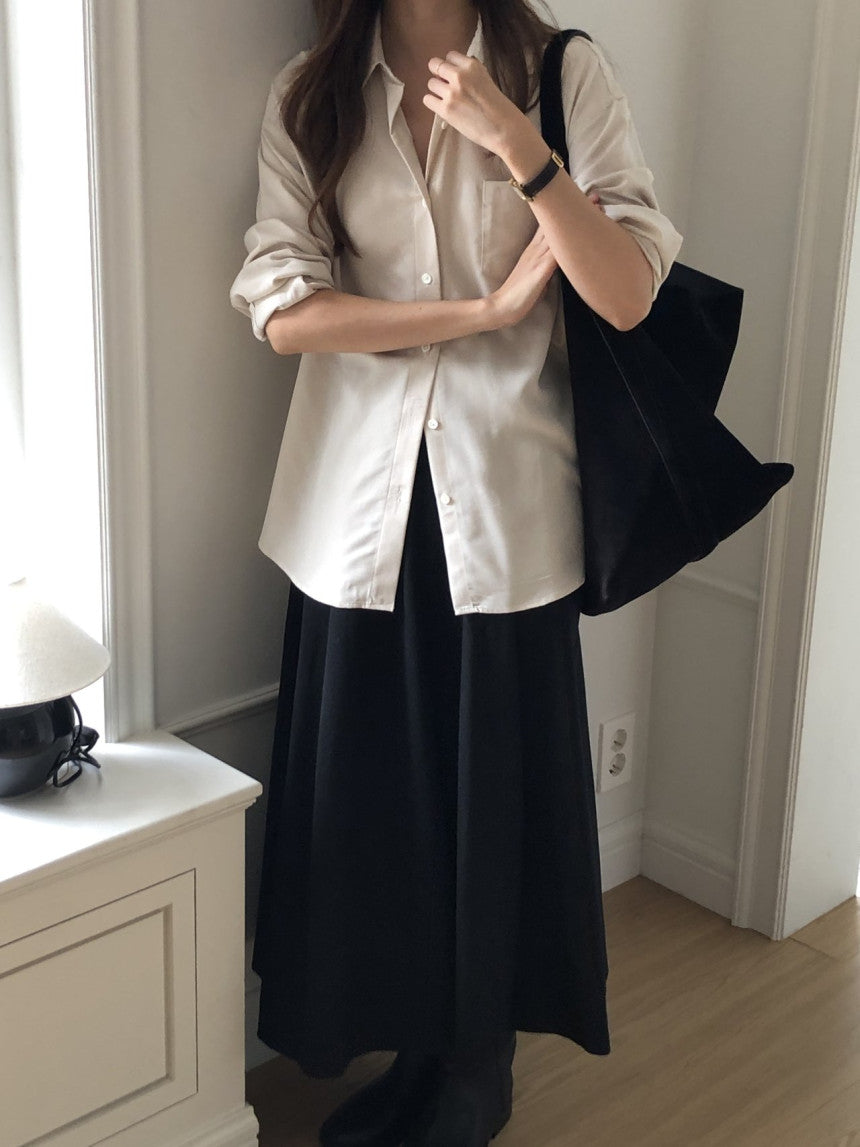 Lumiere napping tencel shirt-4col
