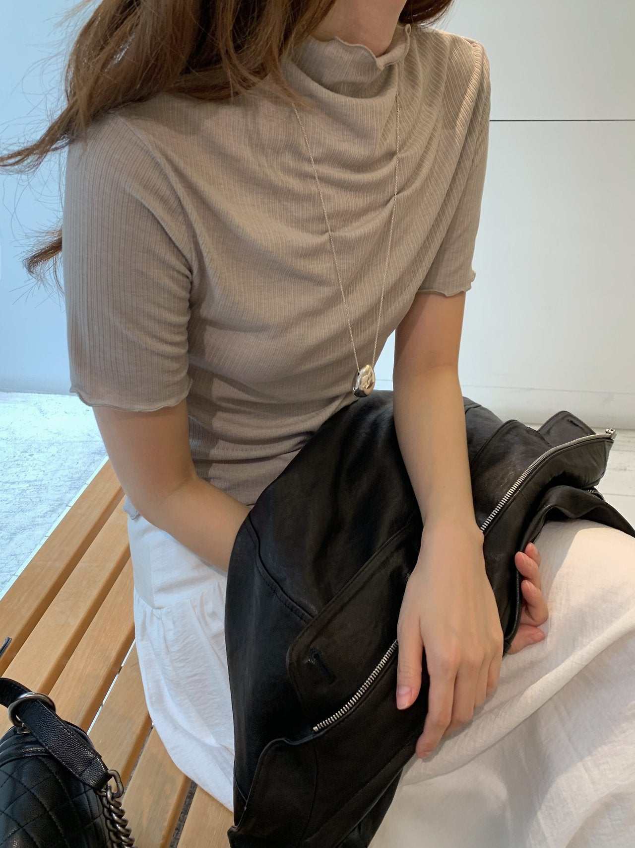 Loen half neck rib T-4col
