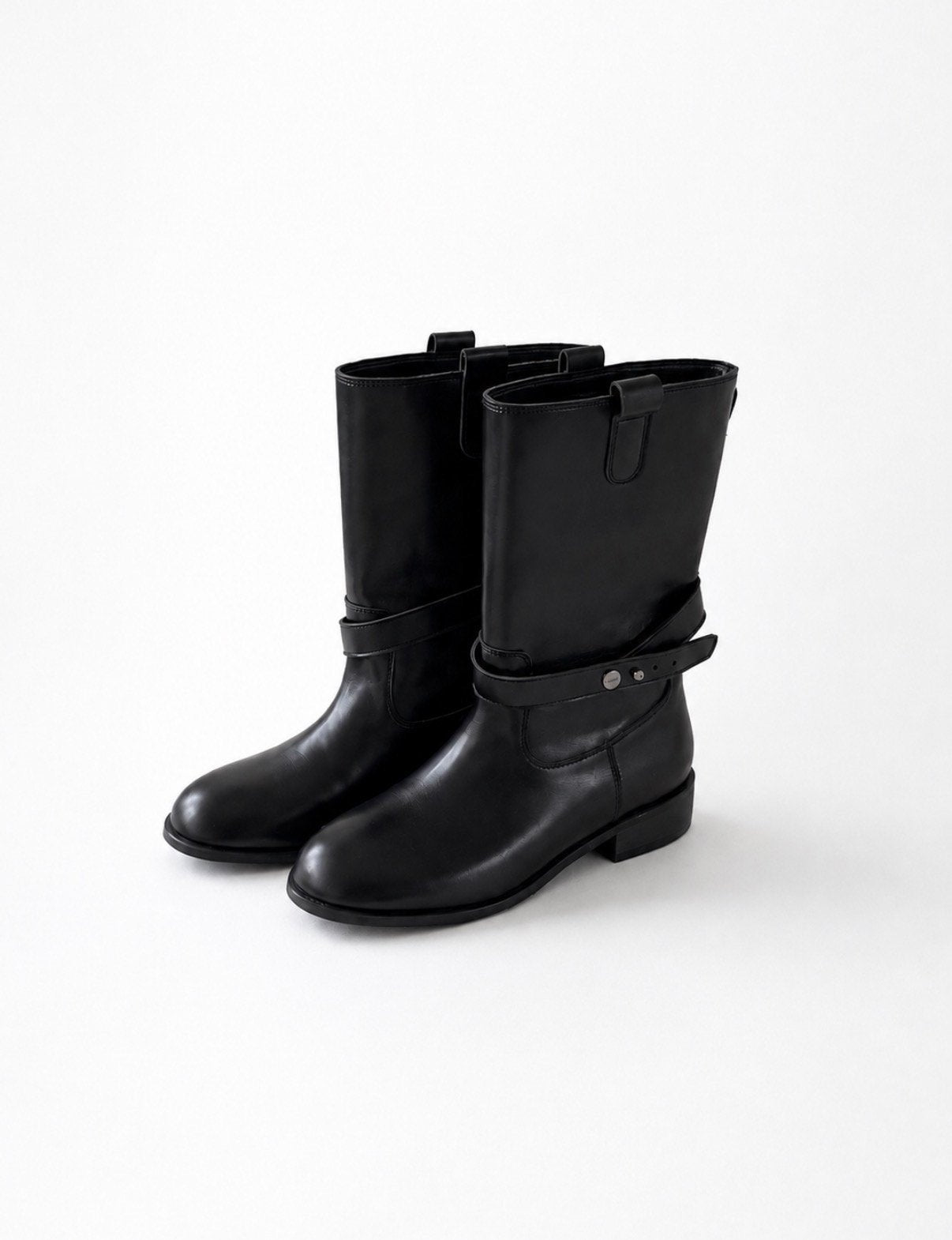 metal logo rider boots