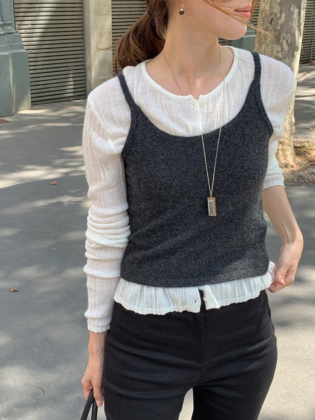 Bella alpaca round cardigan-3col
