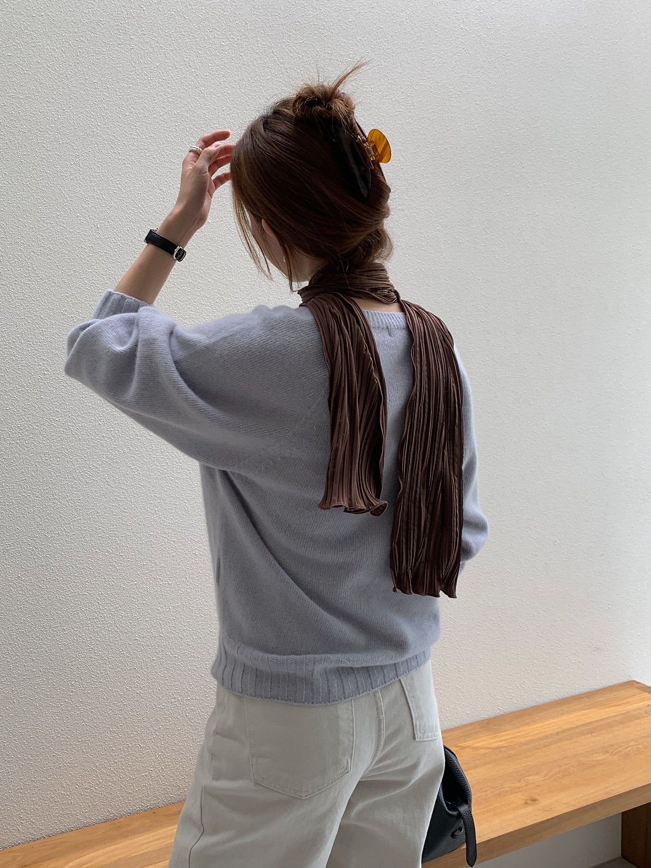 arlet raccoon round whole-garment knit-3col