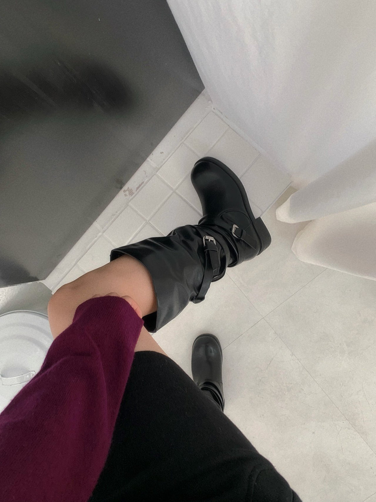 vintage belt boots-2col