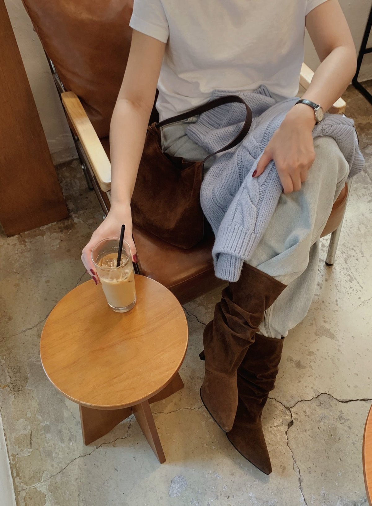 suede slouch boots-3col