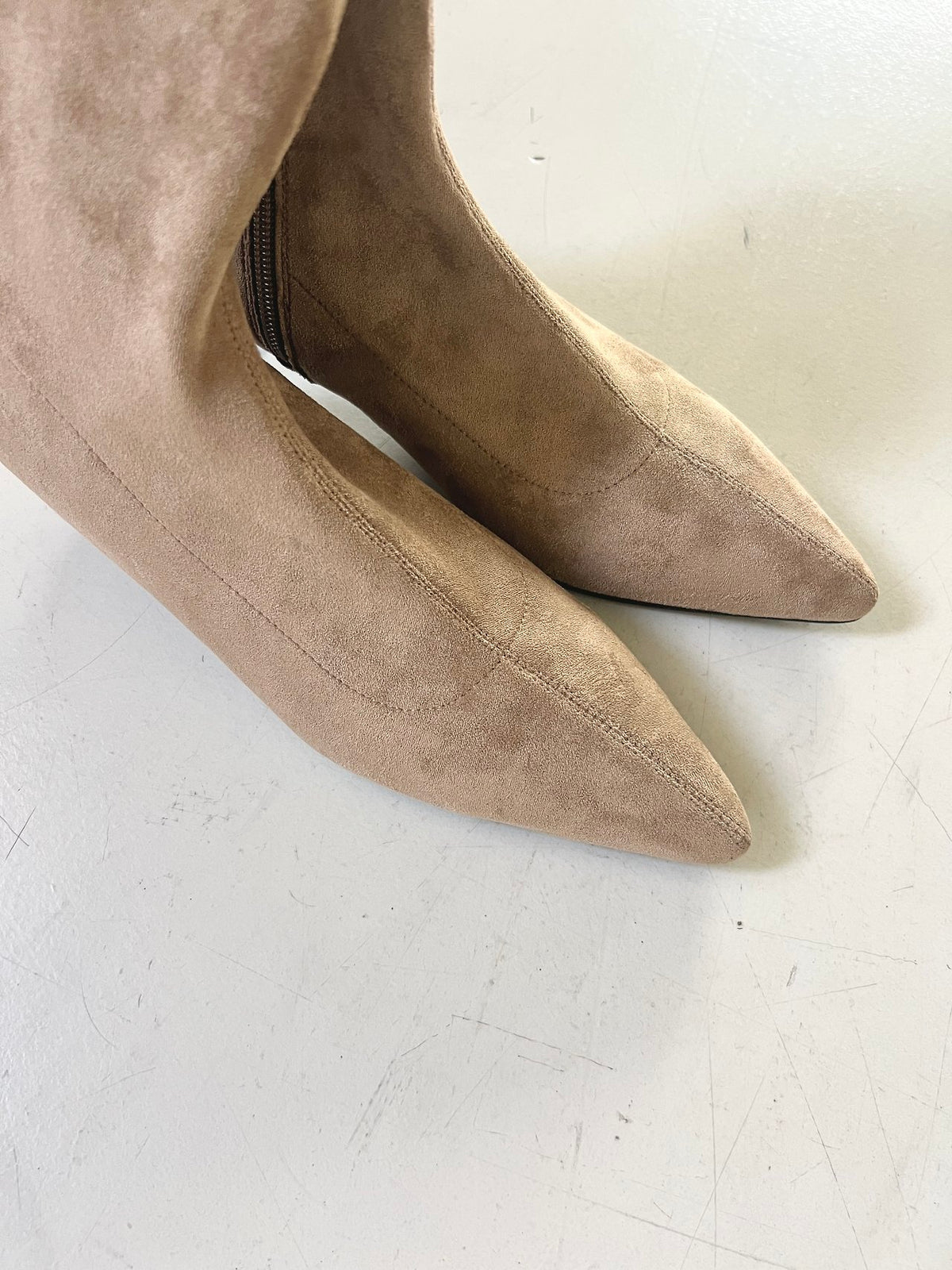 Stretch Suede Ankle Boots-4col