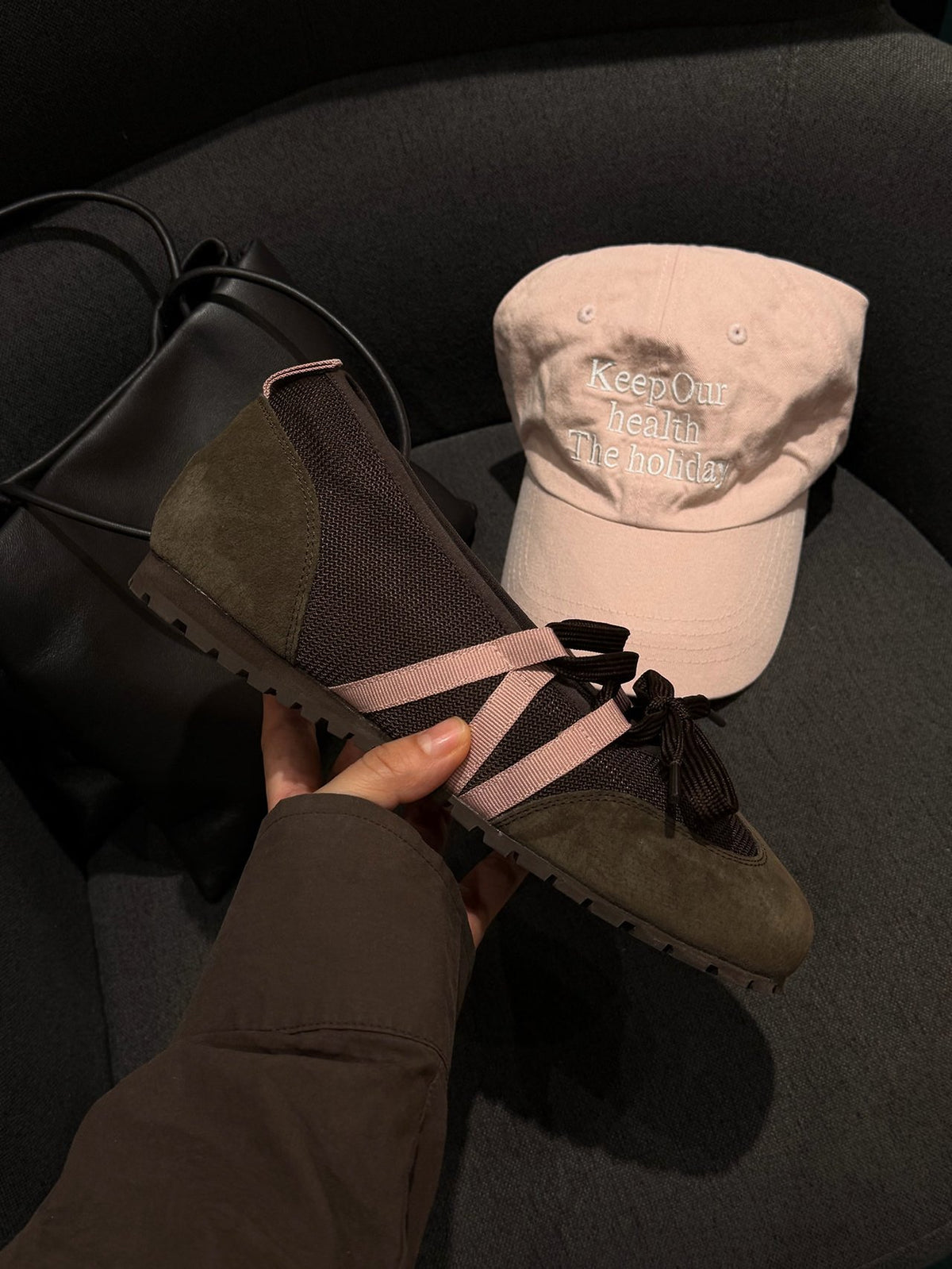 rose ribbon sneakers-2col