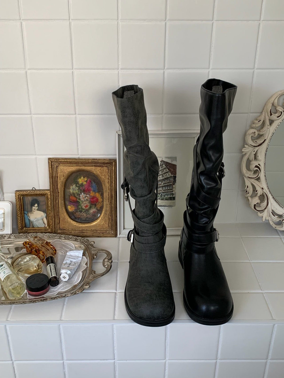 vintage belt boots-2col