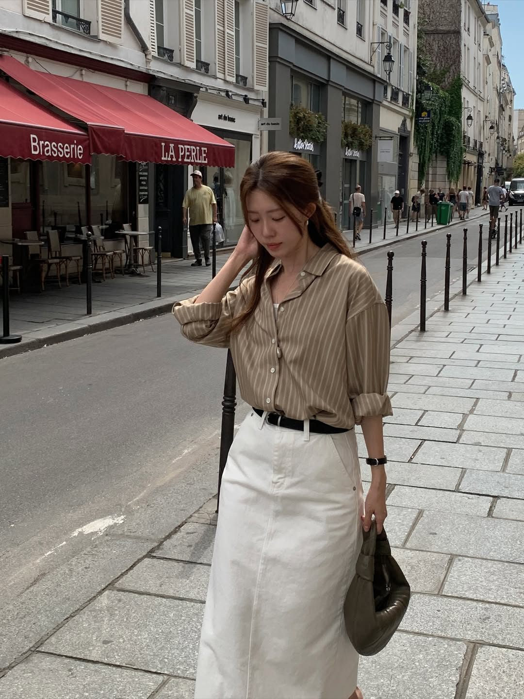 Soren tencel stripe shirt
