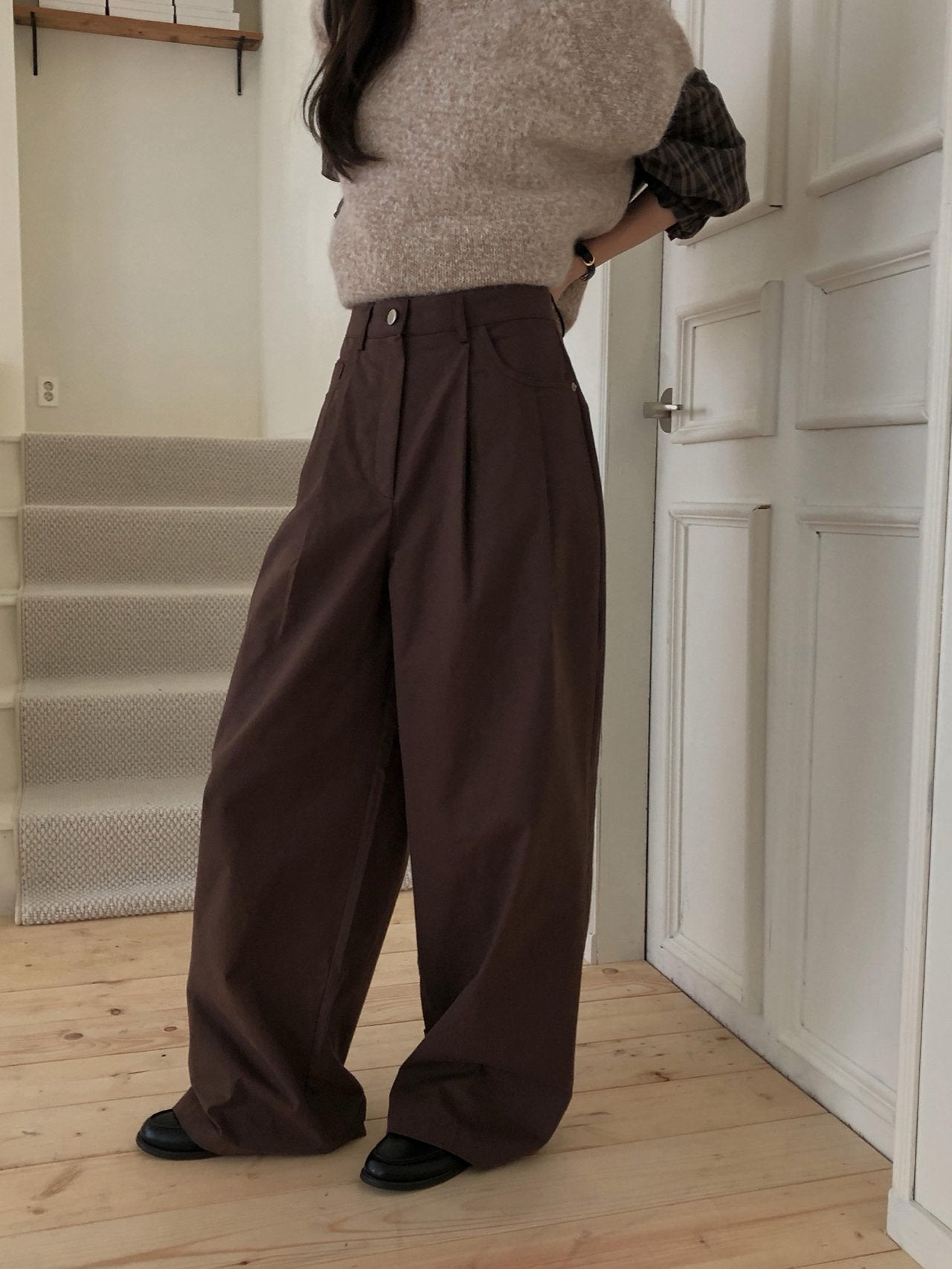 tony cotton pants-2col