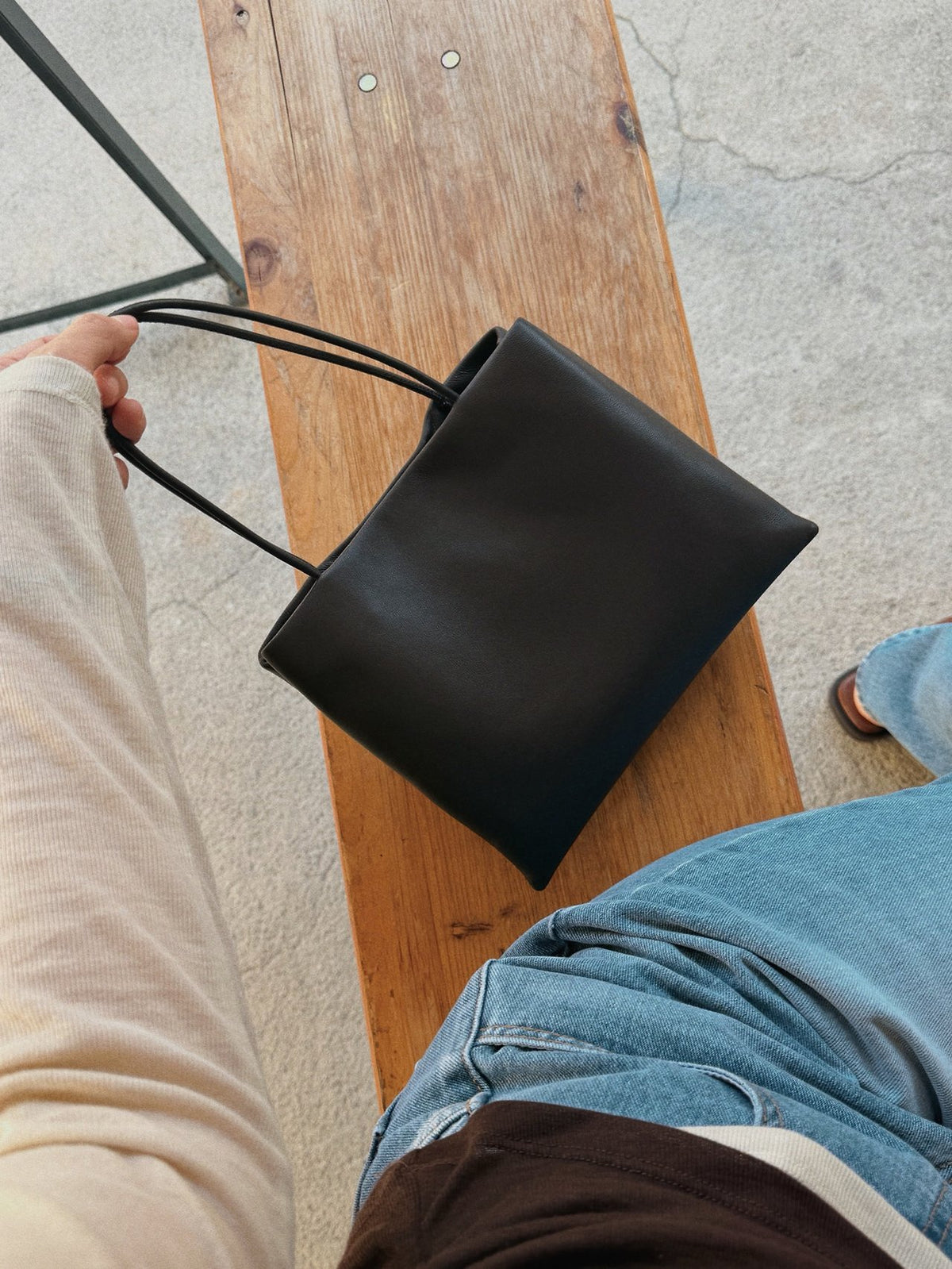Lamb leather laptop bag