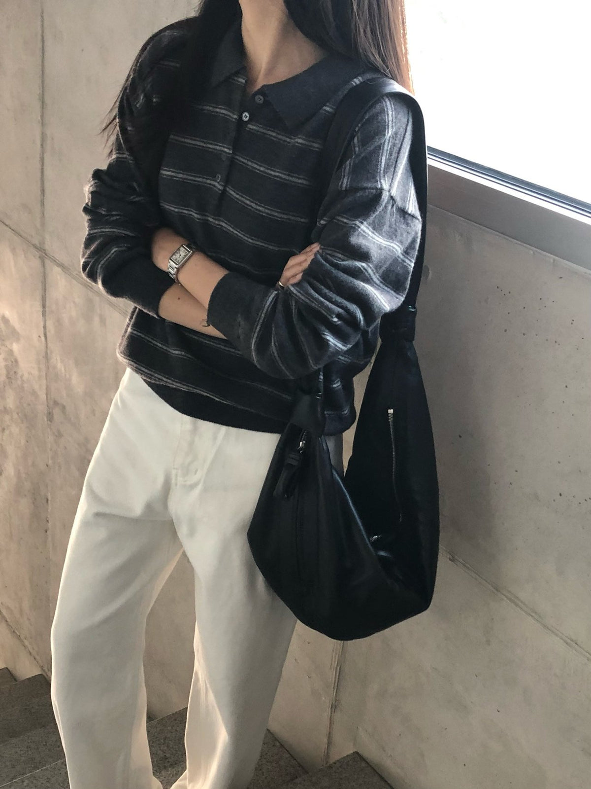 urban stripe knit-3col