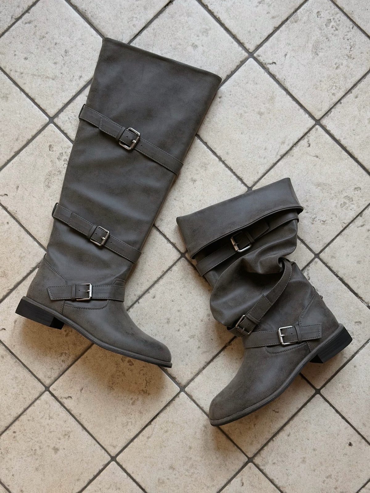 belted slouch boots-2col