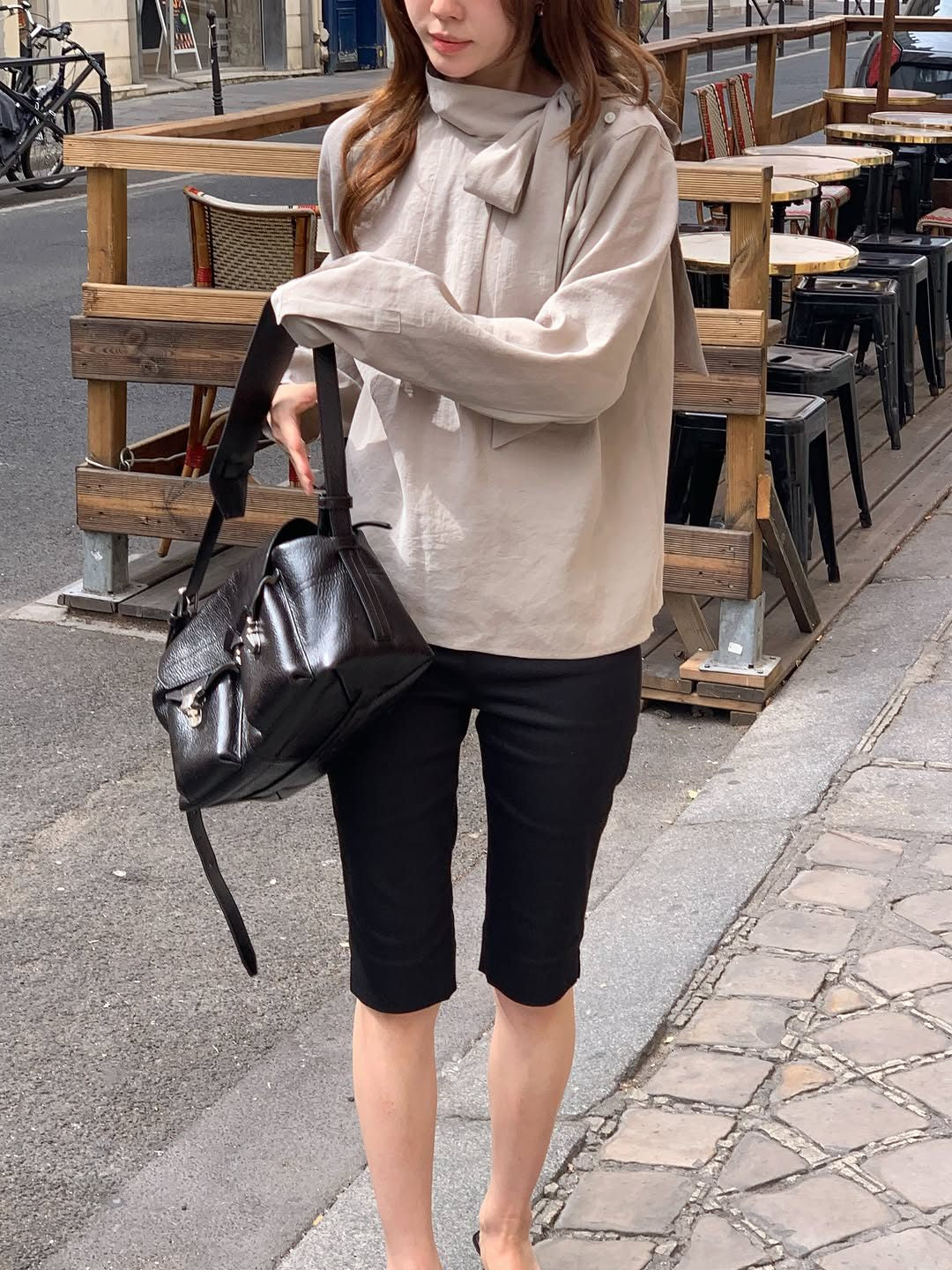 Ere scarf blouse-2col