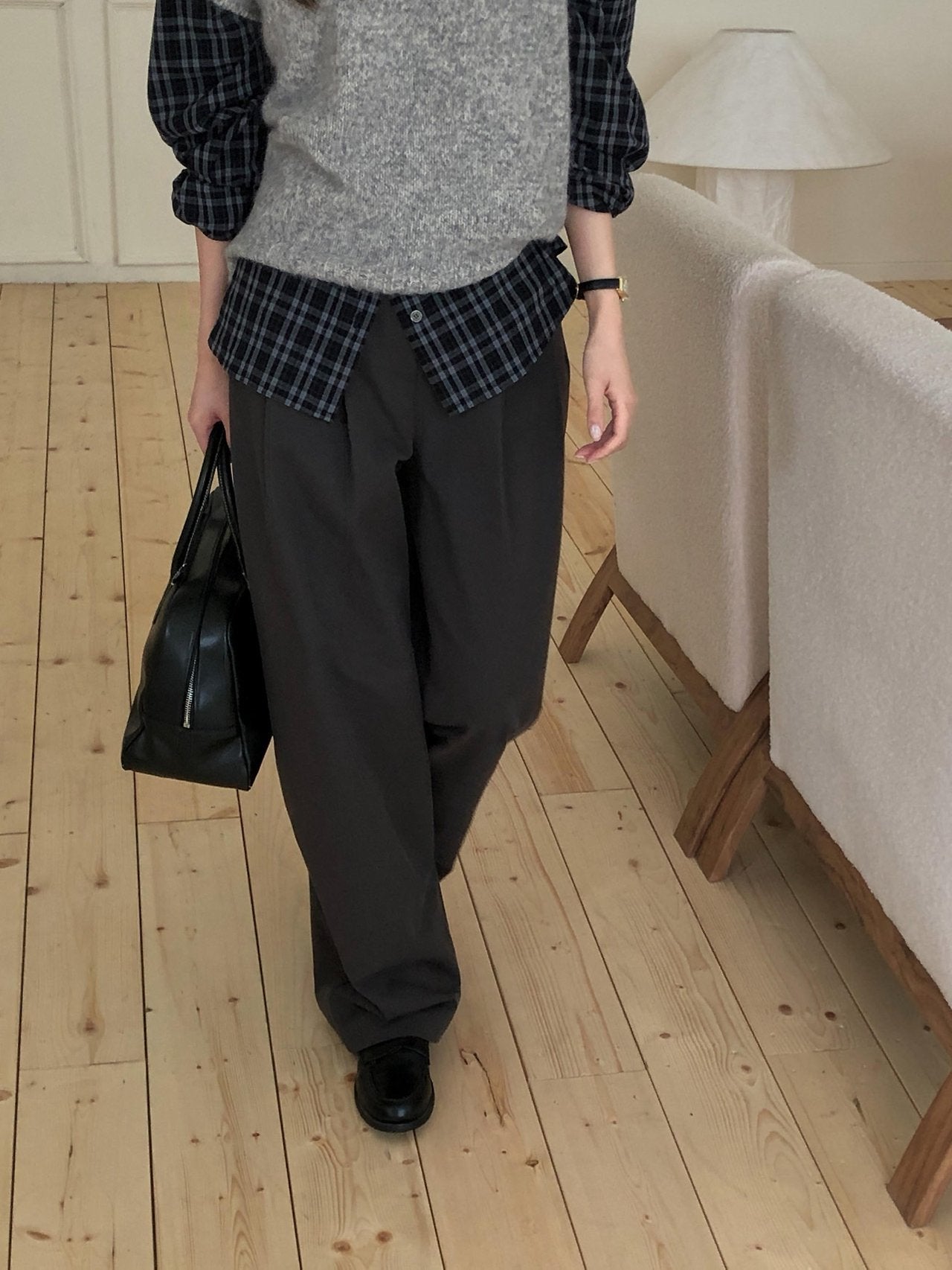 tony cotton pants-2col