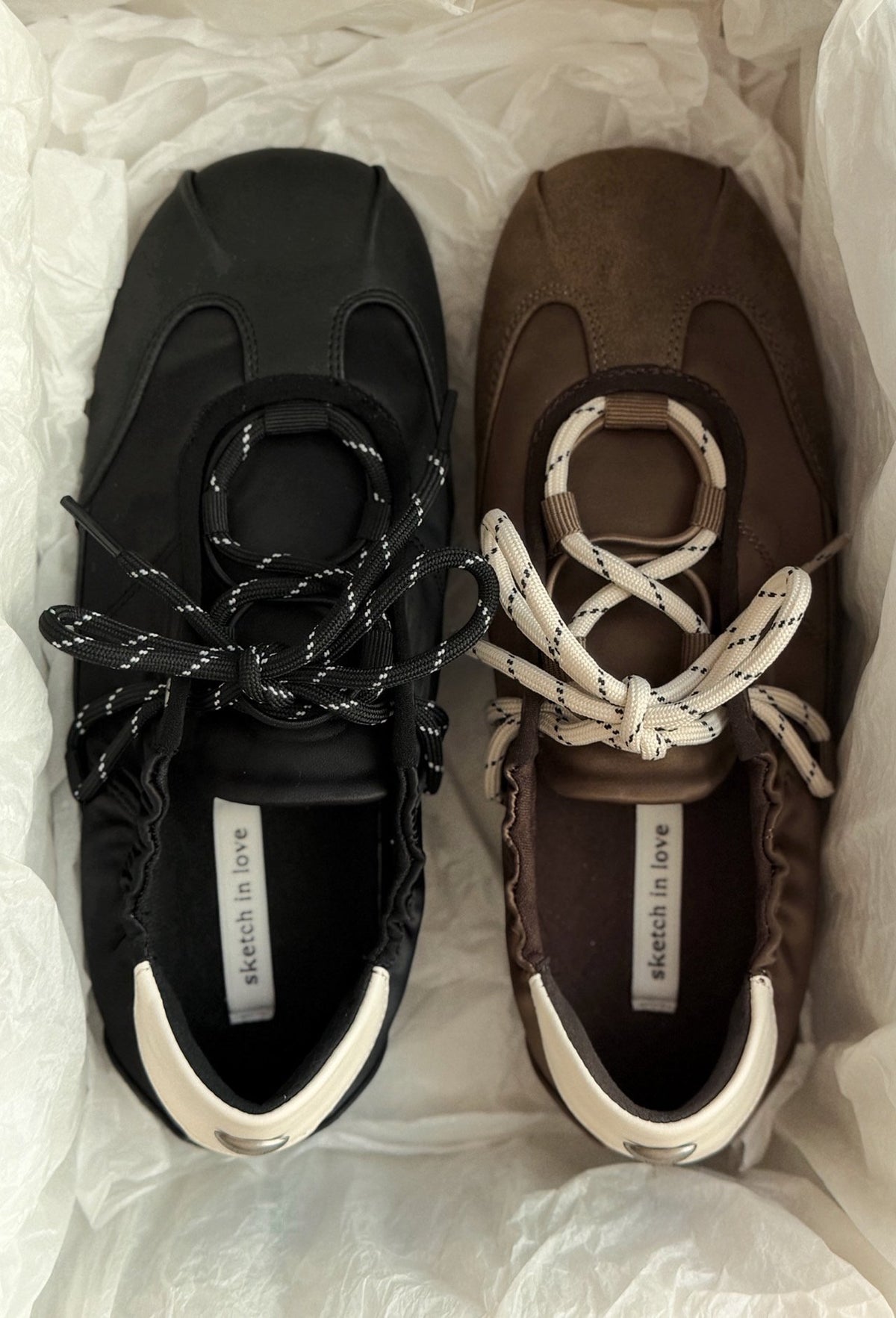 hazel satin sneakers-2col