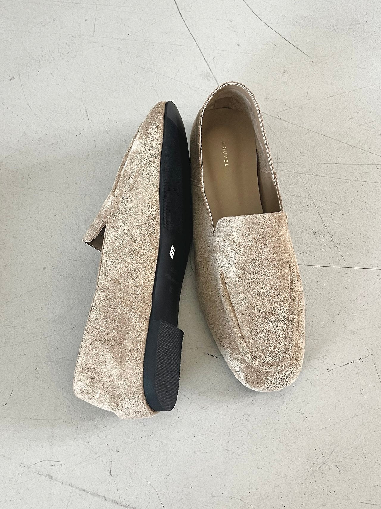Suede soft loafers