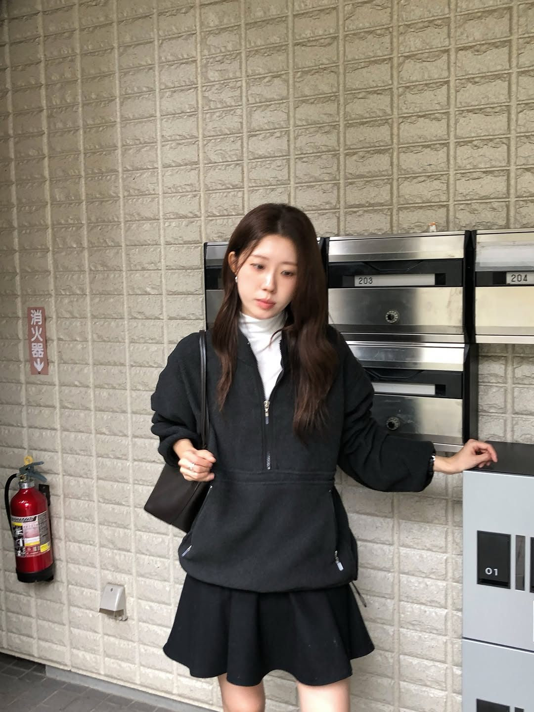romy half-zip fleece jacket-3col