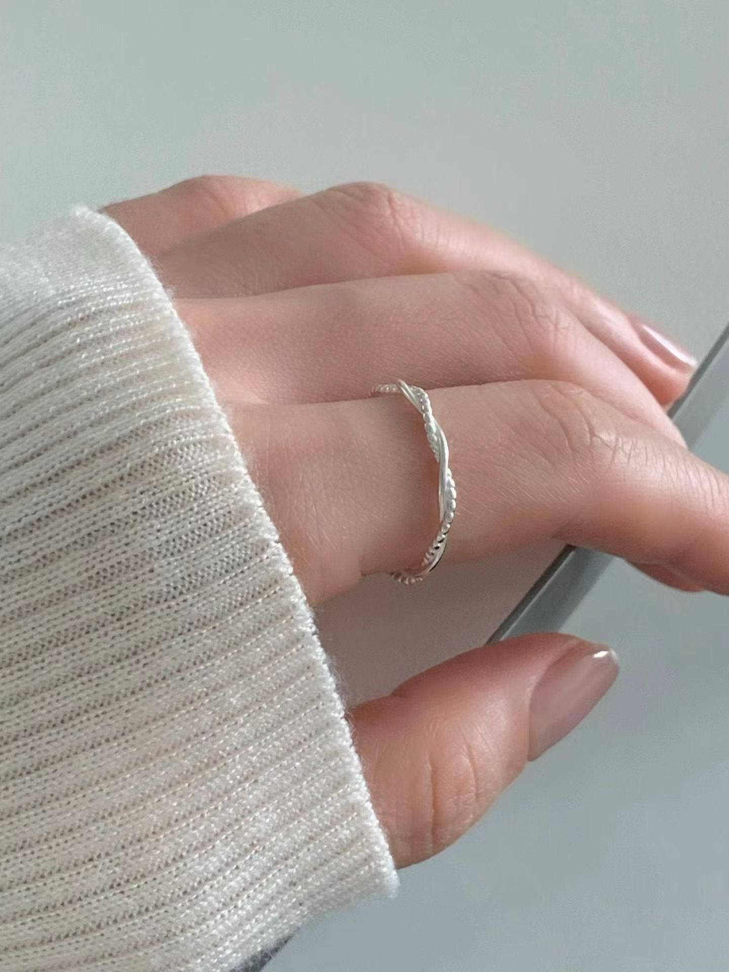 Rhyme twist open ring
