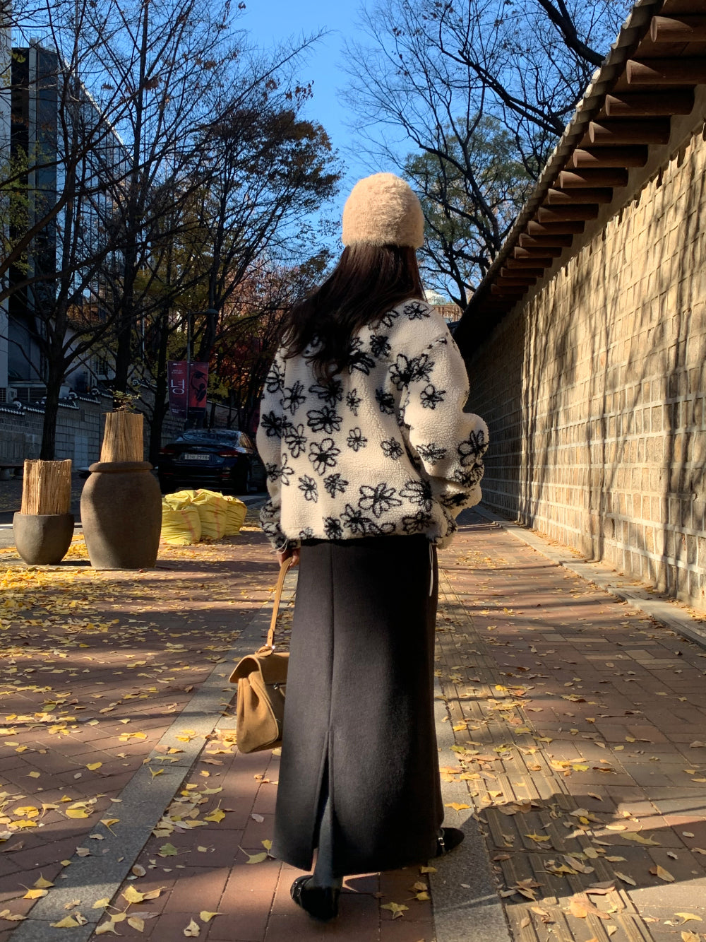 wool maxi skirt-3col