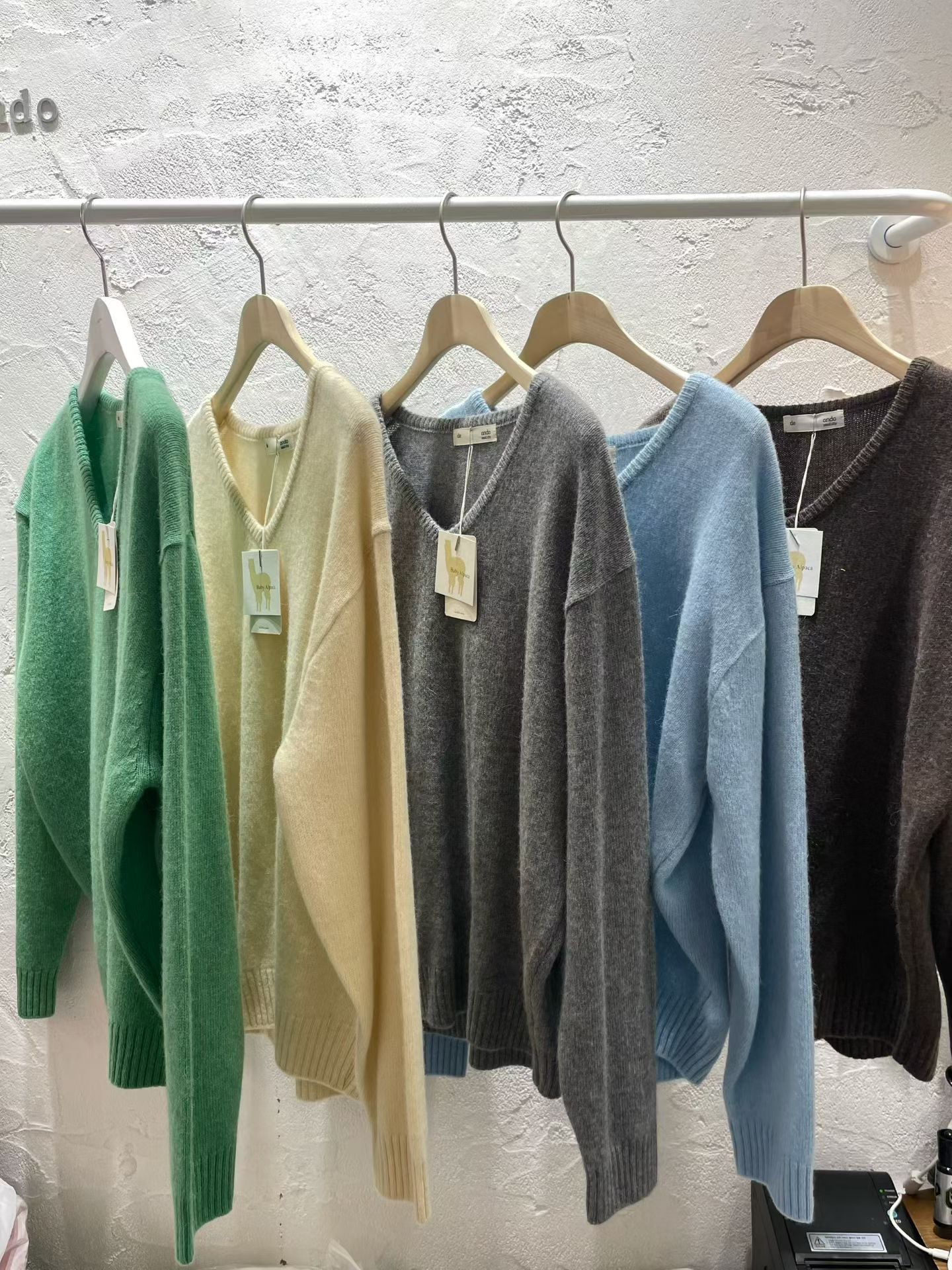 deondo baby alpaca v knit-5col