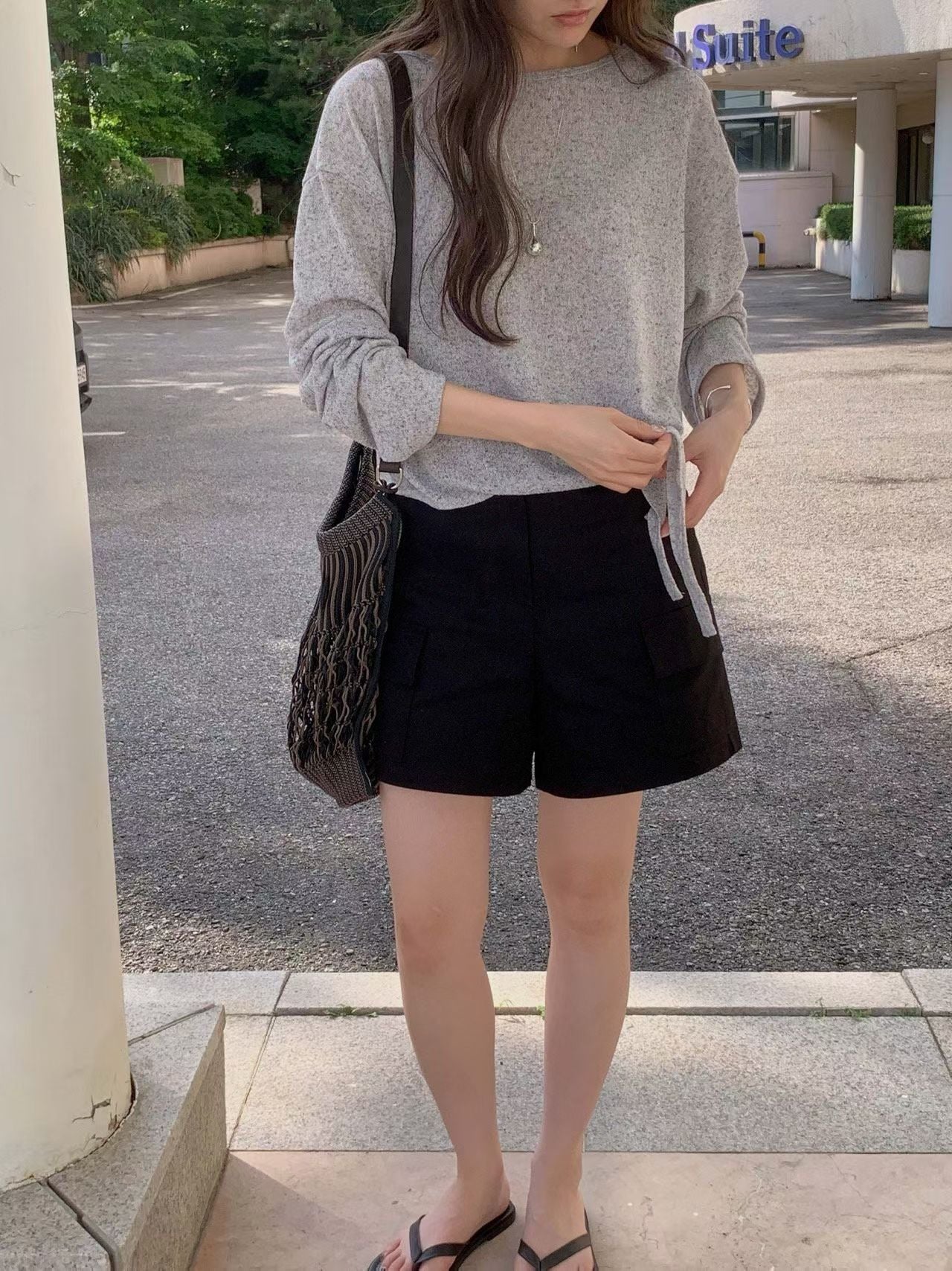 linen bow T-3col