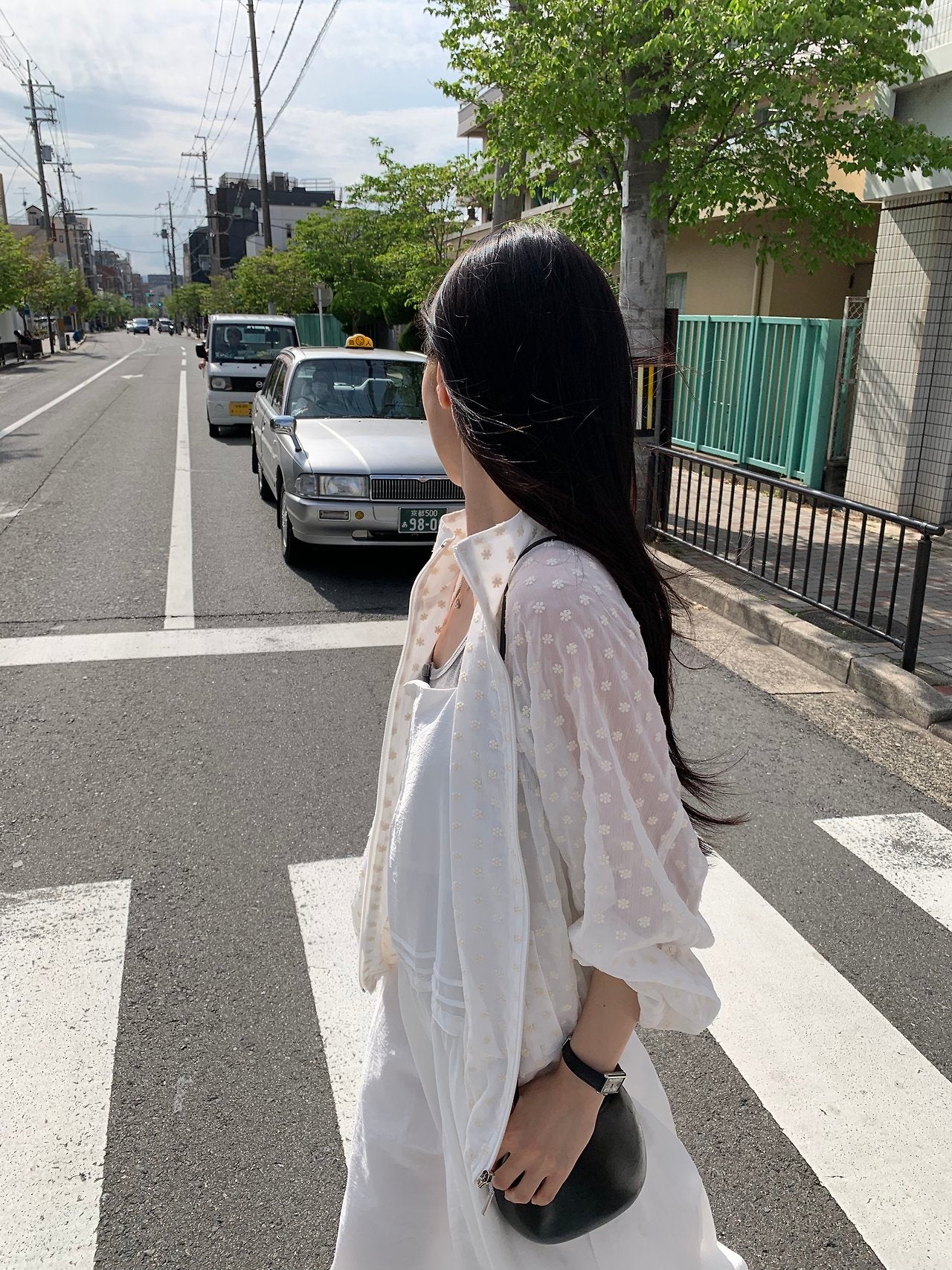 Flow pintuck lace long onepiece