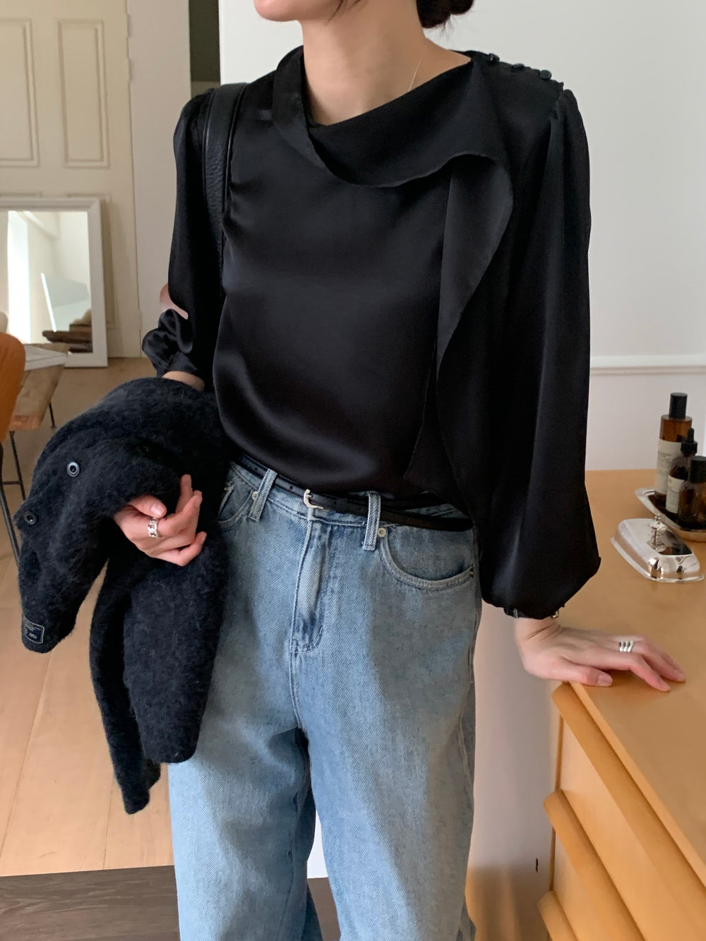 house tie blouse-3col