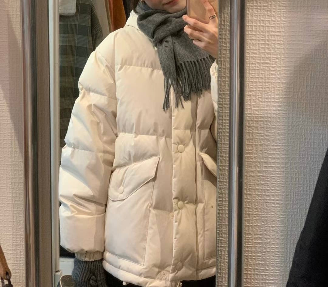 Ounce pocket hood duck down jumper-2col